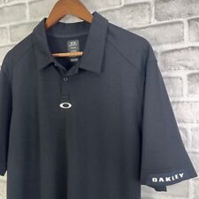 Camisa polo masculina Oakley preta sólida desempenho golfe XL ajuste regular poliéster, usado comprar usado  Enviando para Brazil