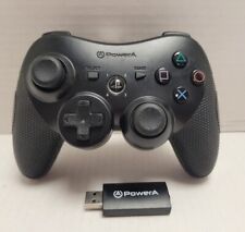Usado, Controle sem fio Playstation 3 PS3 Power A preto com dongle receptor USB testado comprar usado  Enviando para Brazil