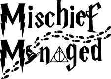 Mischief Managed VINYL DECAL Harry Potter Muggle Sticker Hogwarts Window Car  for sale  Shipping to South Africa