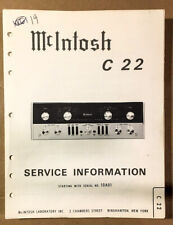 Mcintosh c22 preamp for sale  Portland