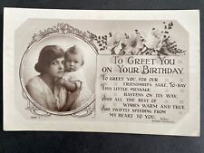 Vintage postcard greet for sale  NEWBIGGIN-BY-THE-SEA