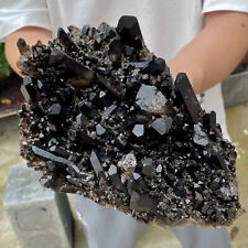 Hermosa muestra mineral de cristal de cuarzo negro natural de 4,9 libras segunda mano  Embacar hacia Mexico