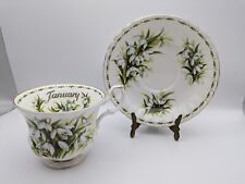 Royal Albert Flower of the Month January Snowdrops-  Tea Cup and Saucer Set  for sale  Shipping to South Africa