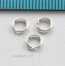 10x STERLING SILVER ROUND JUMPRING SPLIT JUMP RING 5mm 0.5mm 24GA #3059 for sale  Shipping to South Africa