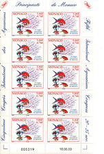 Monaco feuille timbres d'occasion  Menton