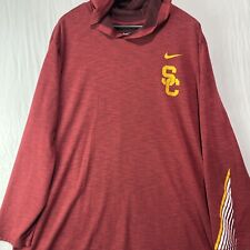 Nike USC Trojans Shirt Mens 3XL XXXL Dri Fit Hooded Long Sleeve Red SC Baggy, used for sale  Shipping to South Africa