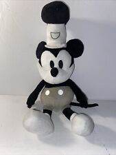 Usado, Walt Disney Steamboat Willie Mickey Mouse Peluche Relleno Negro Blanco y Gris segunda mano  Embacar hacia Argentina