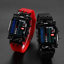 Relógio de pulso masculino à prova d'água binário quartzo data esportiva criativa LED digital comprar usado  Enviando para Brazil