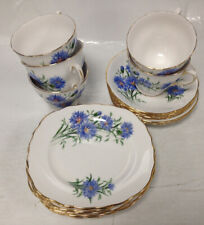 Royal Vale china Trios Cups Saucers Side Plates 18 Pieces Good Condition for sale  RUGBY