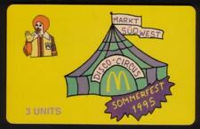 Usado, 3u Mcdonald's Dreisitzer Sommerfest 1995 Disco-Circus Markt Sudwest Handy Karte comprar usado  Enviando para Brazil