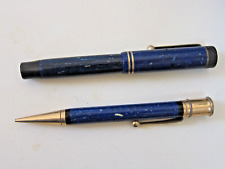 Usado, Lápis mecânico antigo Parker azul mármore dobra dupla e caneta-tinteiro Parker comprar usado  Enviando para Brazil