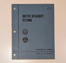 1967 Fallout Shelter Management Large Organization Textbook Civil Defense Book for sale  Shipping to South Africa
