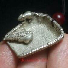 Coleção de pingentes de prata tibetana chinesa feita à mão cesta milho rato comprar usado  Enviando para Brazil