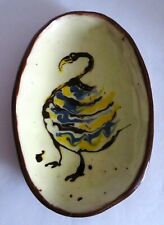 Handmade Painted Studio Pottery Terracotta Decorative Plate Bird Flamingo Design for sale  Shipping to South Africa