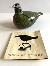 Vintage Birds By Toikka Designed By Oy Ab Glass Bird Iittala Finland Signed for sale  Shipping to South Africa