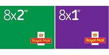 8 estampillas de Royal Mail de primera y segunda clase con código de barras sin franqueo del Reino Unido franqueo gratuito segunda mano  Embacar hacia Mexico