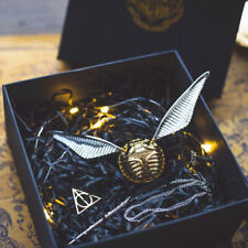Harry Potter asa de platina ouro pomo anel caixa colar corrente armazenamento de joias comprar usado  Enviando para Brazil
