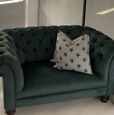 Green velvet sofa for sale  DARLINGTON