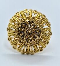 Used, 22ct indian wedding ring Asian 22 carat yellow gold round ring 6.6G size P for sale  LEEDS