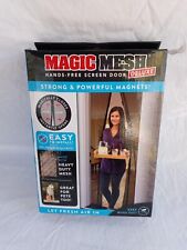 Magic Mesh Hands Free Magnetic Screen Door 83" x 39" Black RV Camper House for sale  Shipping to South Africa