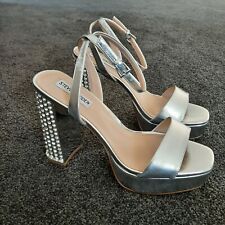 Steve Madden Lasher Silver Heals Size 9 for sale  Shipping to South Africa