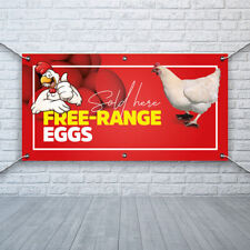 PVC Banner Free Range Eggs Promotional Print Outdoor Waterproof High Quality for sale  Shipping to South Africa