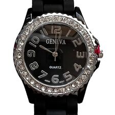 Used, GENEVA 5573 Women's Watch Water Resistant Arabic Numerals Round Face Black Dial for sale  Shipping to South Africa