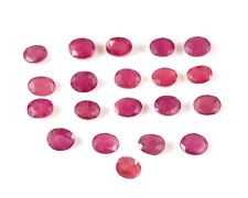 20 Pcs Natural Ruby Mozambique 8mm-12mm Oval Top Pink Red Loose Gemstones Lot for sale  Shipping to South Africa