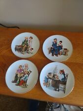 Norman Rockwell Series Lot of 4 Vintage Plates Four Beloved Classics Japan 1984 for sale  Shipping to South Africa
