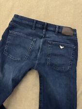 Jeans masculino slim fit Armani jeans azul escuro stretch W34 L31, usado comprar usado  Enviando para Brazil