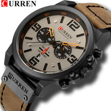 Usado, Relógio de pulso masculino CURREN marca superior masculino esporte militar relógios de quartzo de couro comprar usado  Enviando para Brazil