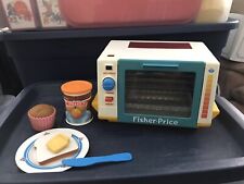 Conjunto completo de forno torradeira Fisher Price diversão com comida brilho dourado comprar usado  Enviando para Brazil