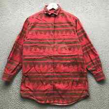 Camisa feminina vintage Cambridge Country Store com botões S asteca sudoeste vermelha comprar usado  Enviando para Brazil
