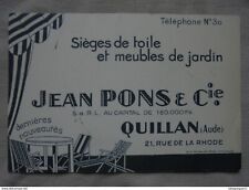 Ancien carte publicitaire d'occasion  Quillan