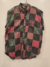 Vintage Tommy Hilfiger Plaid Patchwork Shirt Long Sleeve Fishing And Travel XL, used for sale  Shipping to South Africa