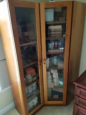 CIGAR STORE CORNER 6.5' HUMIDOR STORAGE GLASS CABINET CONTAINER RETRO VINTAGE, used for sale  Plainfield