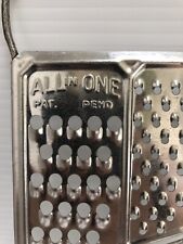 Cheese Grater All in One Metal Double Handel Kitchen Ware Aluminium vtg for sale  Shipping to South Africa