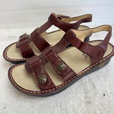 Alegria Womens Size 11 Brown Kleo Gladiator Sandal Comfort Rocker Hook Loop, used for sale  Shipping to South Africa