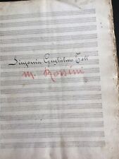 Manoscritto musicale sinfonia usato  Pian di Sco