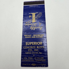 Vintage matchcover superior for sale  Seminole