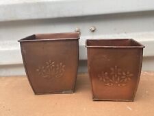 VINTAGE PAIR OF COPPER PLANTERS PLANT POTS for sale  Shipping to South Africa