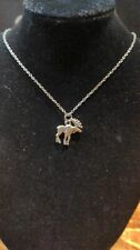 Silver moose necklace for sale  Moose