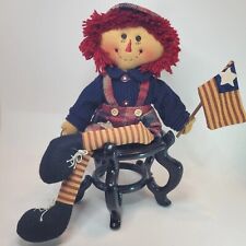 Boneca Andy estilo arte folclórica brinquedo patriótico 4 de julho 16" prateleira sitter  comprar usado  Enviando para Brazil