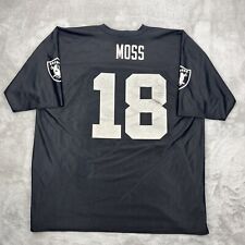 Camiseta deportiva vintage de los Oakland Raiders para hombre XXL negra Randy Moss de la NFL jugadores deportes Y2K segunda mano  Embacar hacia Mexico