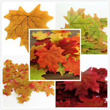 100pcs Autumn Maple Leaf Fall Fake Silk Leaves Wedding Party Christmas Art Decor for sale  Shipping to South Africa