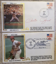 Gateway Pete Rose 1978 sello de seda firmado FDC - 3000 éxitos - juego de 2 artículos, uno automático segunda mano  Embacar hacia Mexico