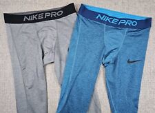 Pantalones de compresión Nike Pro Dri-Fit para hombre grandes gris azul calce ajustado lote de 2, usado segunda mano  Embacar hacia Argentina