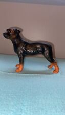 Usado, Estatueta vintage de cerâmica marrom preta para cachorro Rottweiler comprar usado  Enviando para Brazil