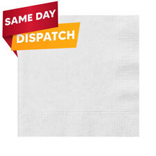 Paper napkins white for sale  Shipping to Ireland