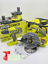 Used, RYOBI PCL1201K2 ONE+18V 2-Tool Combo 1/2" Drill/Driver & 5-1/2" Circular Saw Kit for sale  Shipping to South Africa